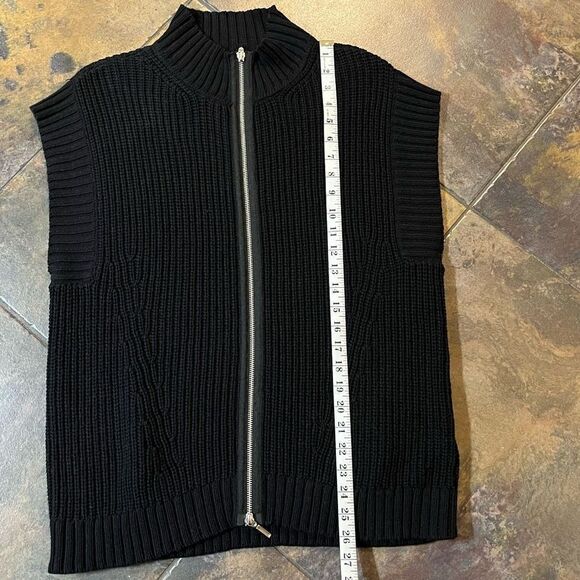 Liv By Habitat Drop Shoulder Knit Ribbed Zip Sweater Vest Small - Picture 4 of 8